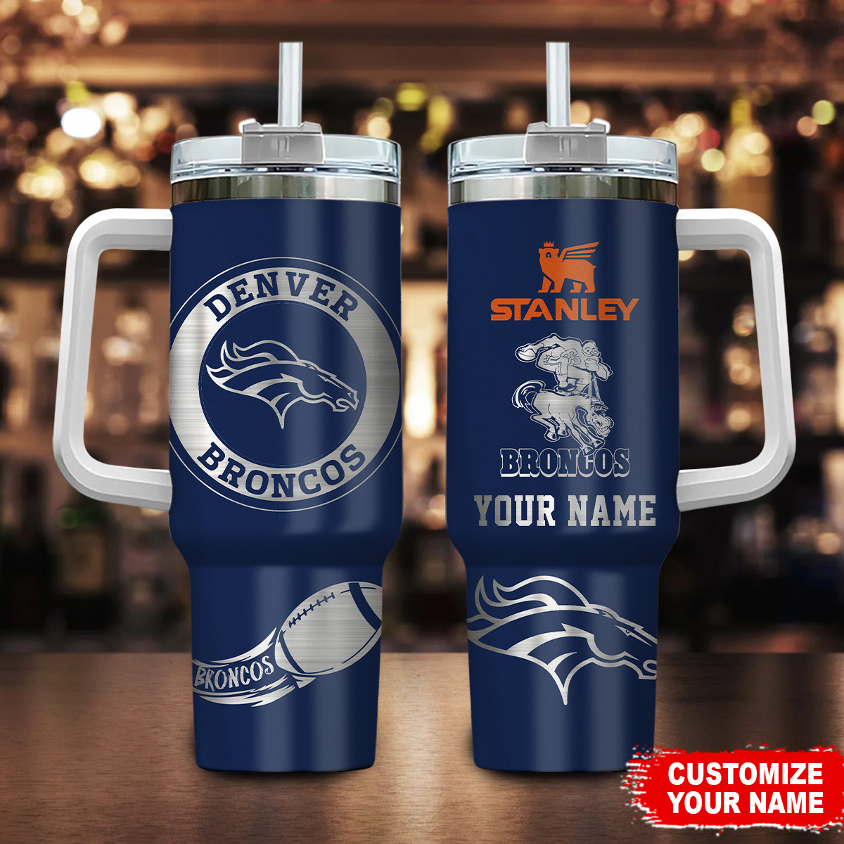 Denver Broncos NFL Custom Stanley Cup 40 oz 30 oz Tumbler With HandleTVC230178
