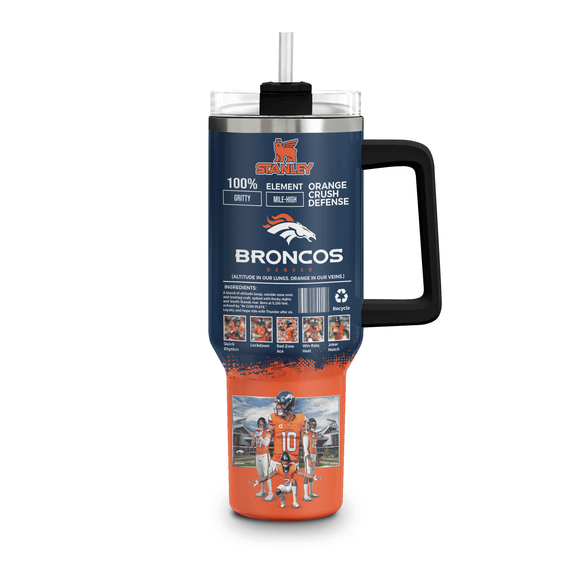 Denver Broncos NFL Custom Stanley Cup 40 oz 30 oz Tumbler With HandleTVC230198 - Image 2