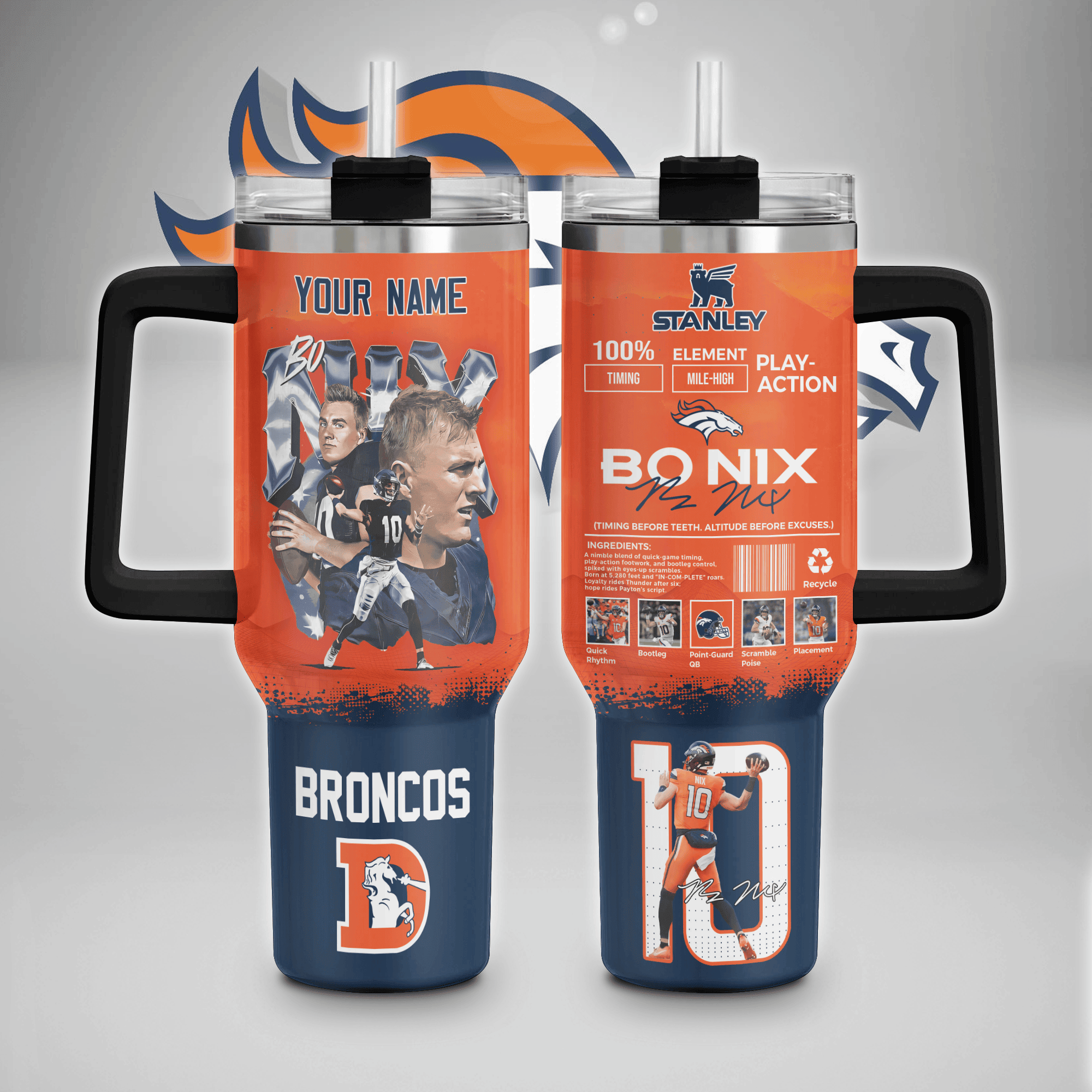 Denver Broncos NFL Custom Stanley Cup 40 oz 30 oz Tumbler With HandleTVC230198