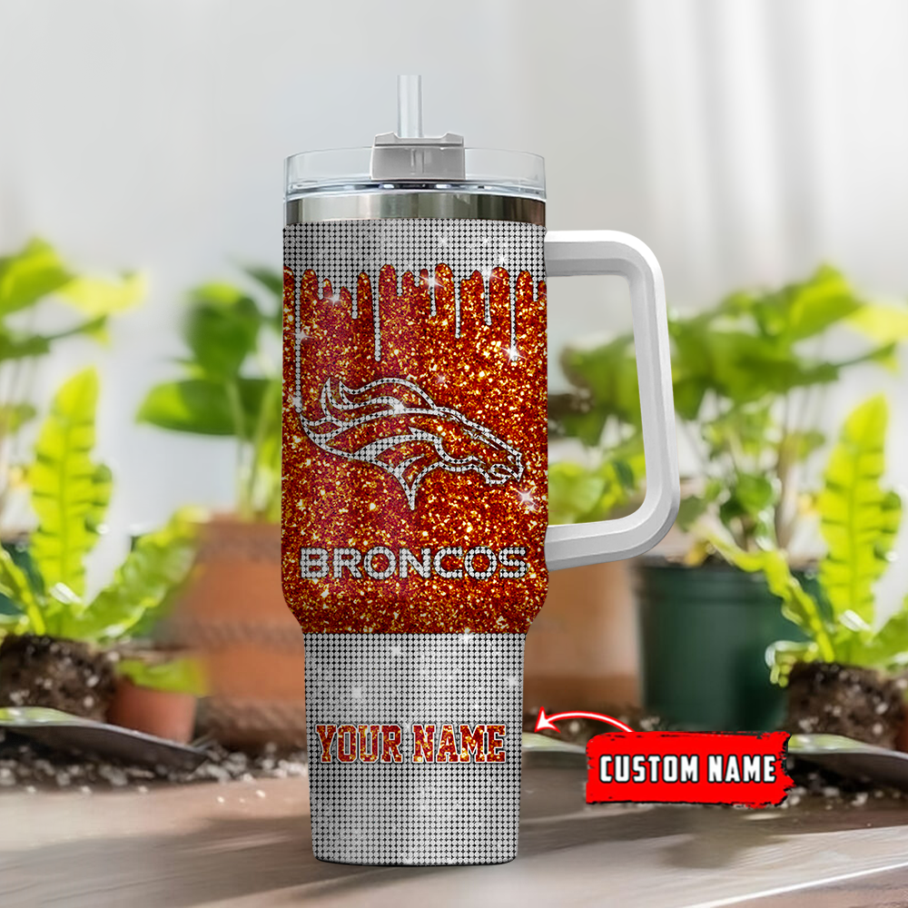 Denver Broncos NFL Glitter Custom Stanley Cup 40 oz 30 oz Tumbler With HandleTVC2301113 - Image 2