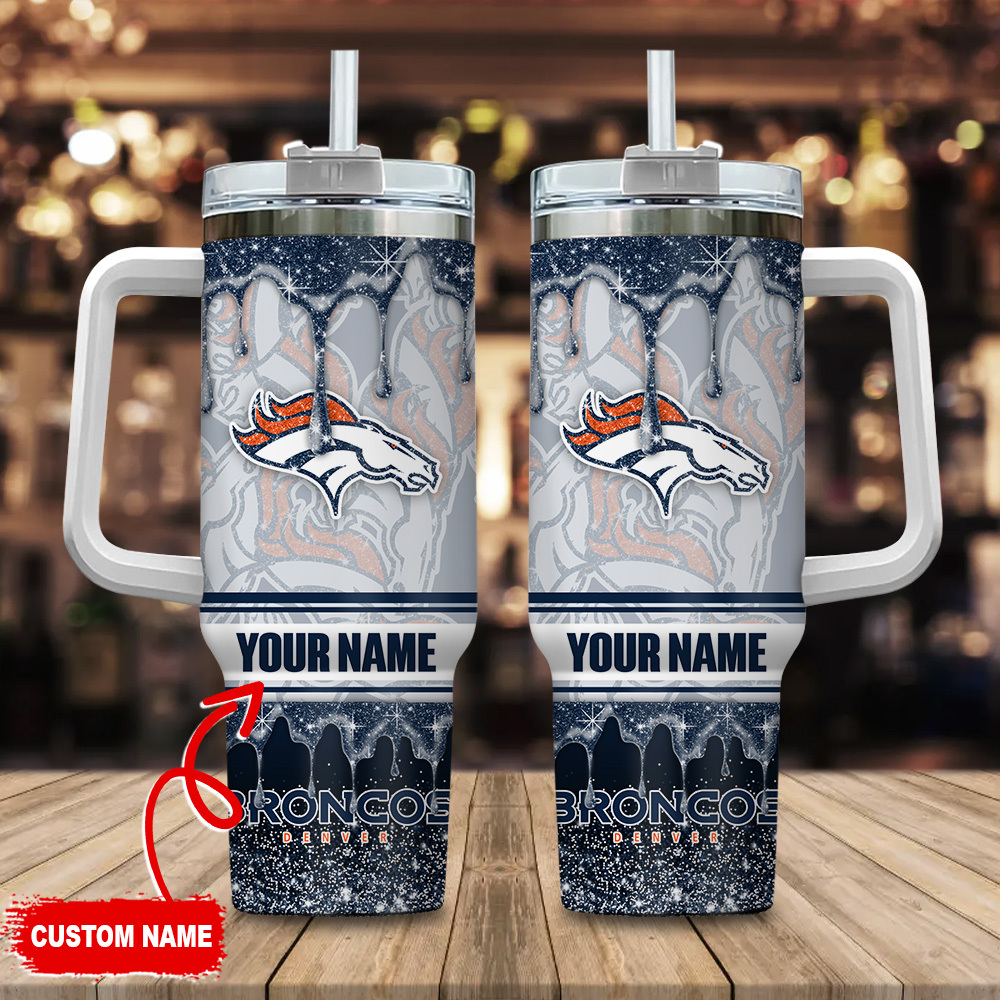 Denver Broncos NFL Glitter Custom Stanley Cup 40 oz 30 oz Tumbler With HandleTVC230143