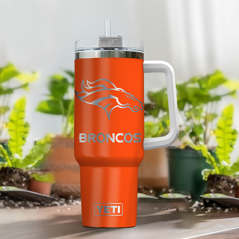 Denver Broncos NFL Laser Engraved Effect Custom Stanley Cup 40 oz 30 oz Tumbler With HandleTVC2301120 - Image 2