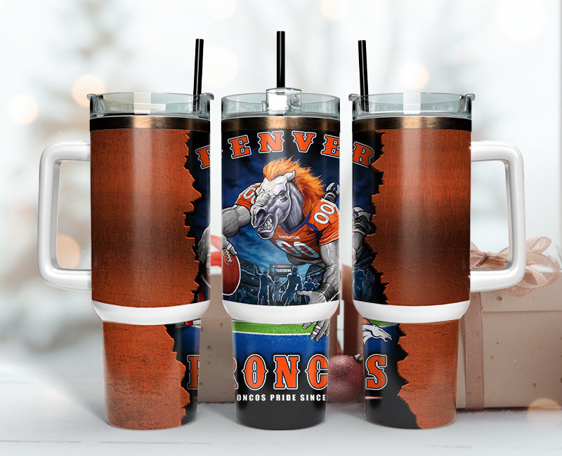 Denver Broncos NFL Mascot Custom Stanley Cup 40 oz 30 oz Tumbler With HandleTVC2301144