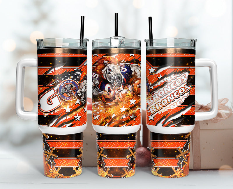 Denver Broncos NFL Mascot Custom Stanley Cup 40 oz 30 oz Tumbler With HandleTVC2301148
