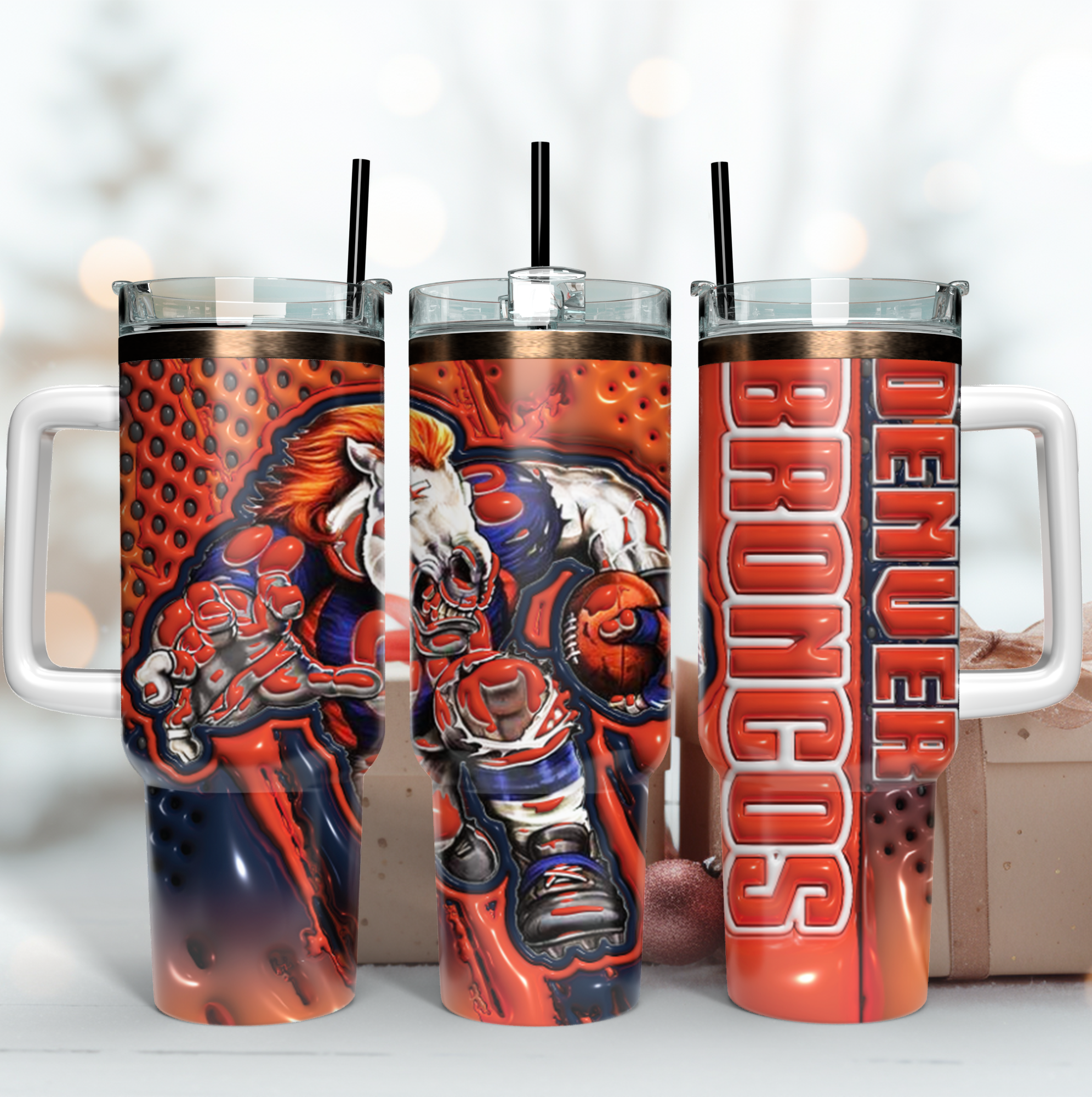 Denver Broncos NFL Mascot Custom Stanley Cup 40 oz 30 oz Tumbler With HandleTVC2301187