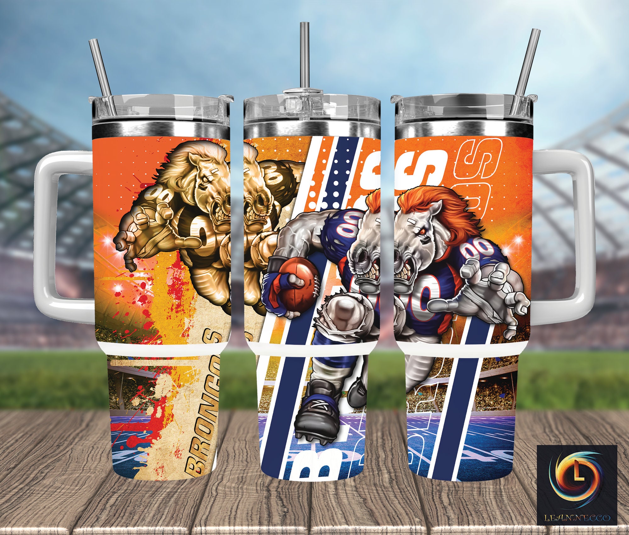 Denver Broncos NFL Mascot Custom Stanley Cup 40 oz 30 oz Tumbler With HandleTVC2301989