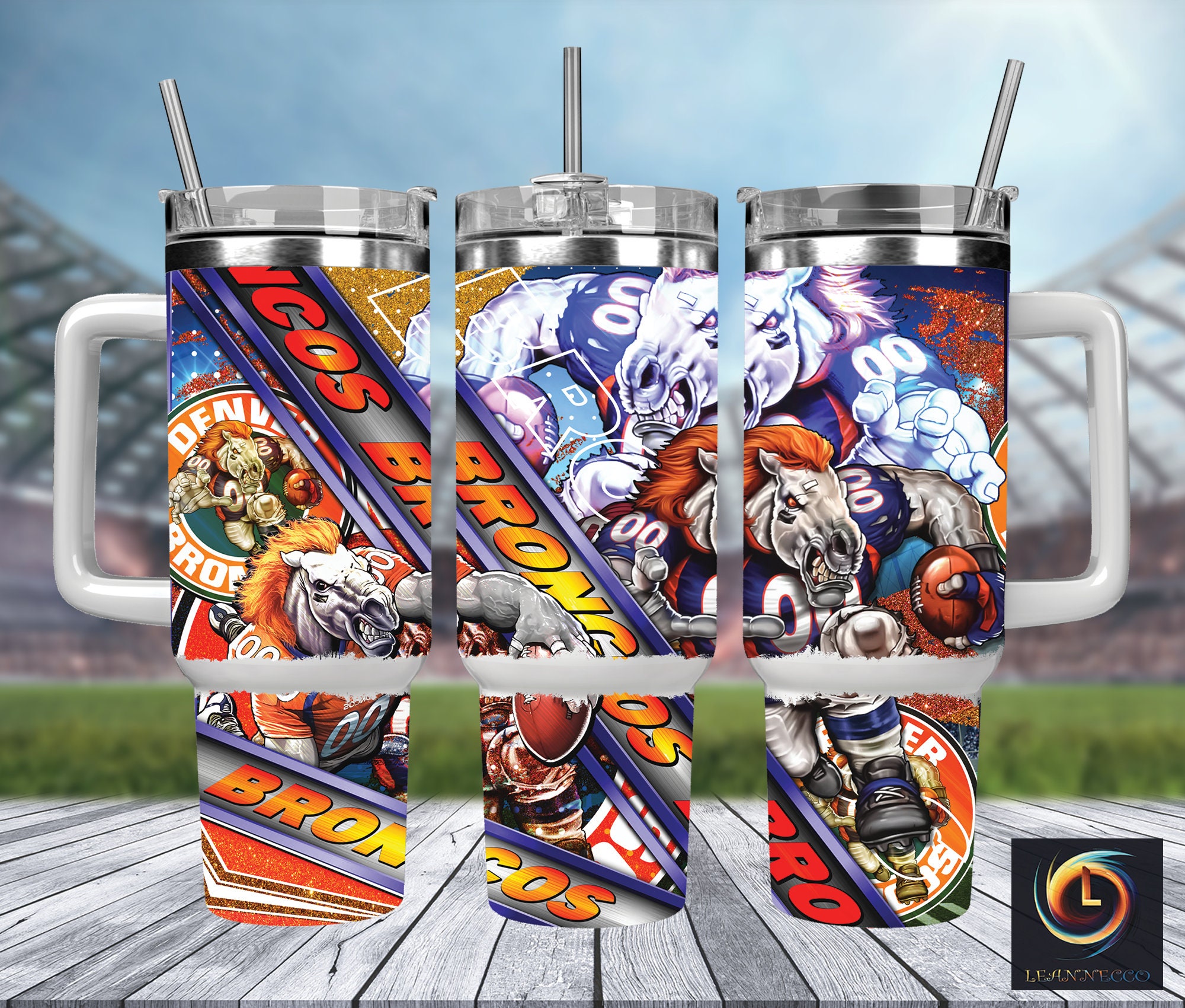 Denver Broncos NFL Mascot Custom Stanley Cup 40 oz 30 oz Tumbler With HandleTVC2301989