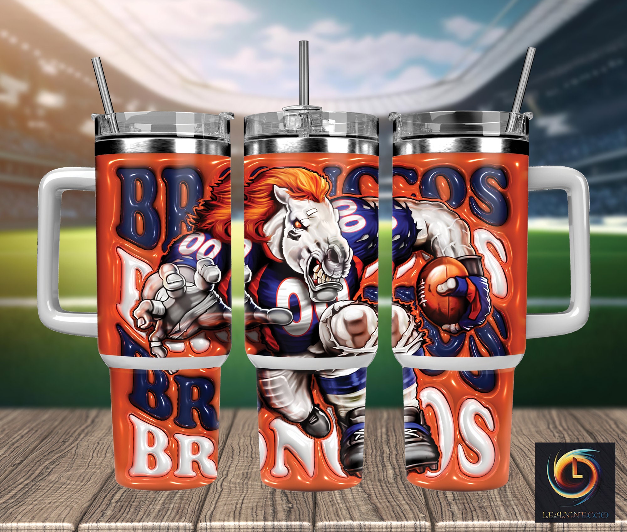 Denver Broncos NFL Mascot Custom Stanley Cup 40 oz 30 oz Tumbler With HandleTVC2301991
