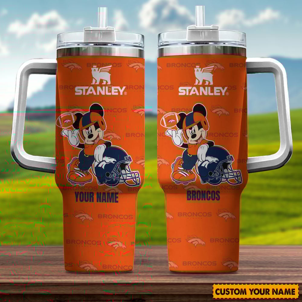 Denver Broncos NFL Mickey Mouse Custom Stanley Cup 40 oz 30 oz Tumbler With HandleTVC230138