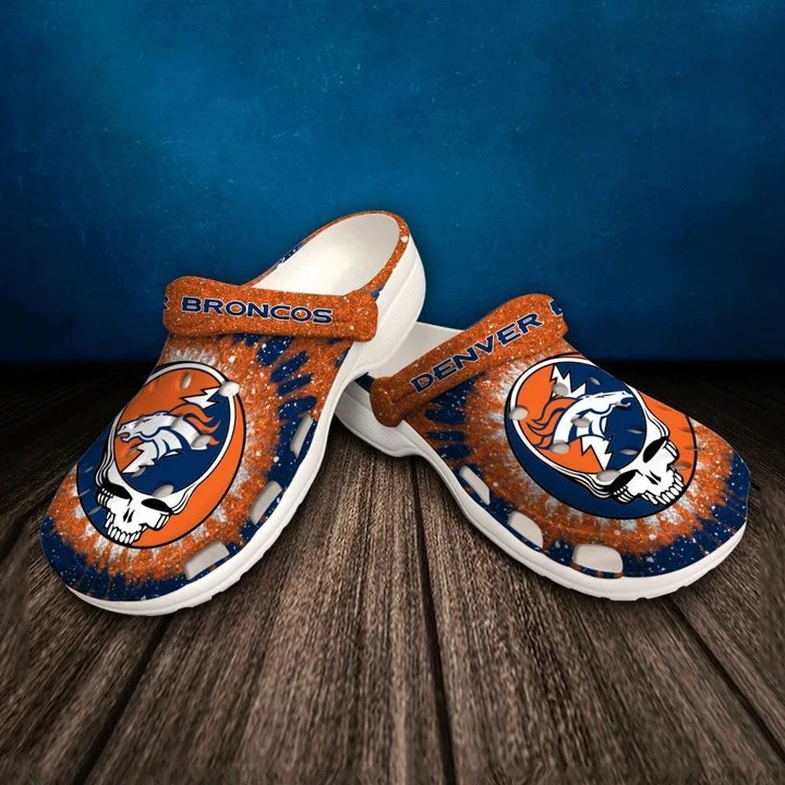 Denver Broncos NFL Sport Crocs Crocband Clogs Shoes Comfortable For Men Women and Kids
