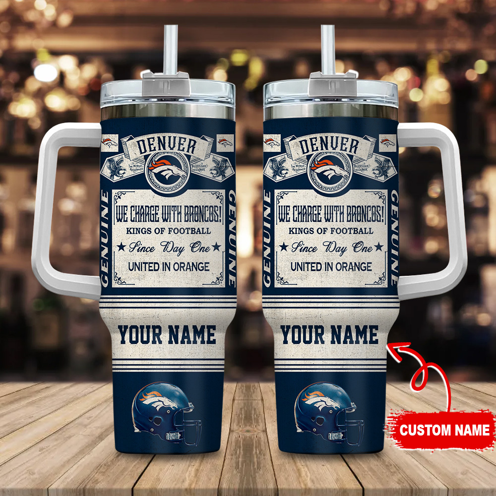 Denver Broncos NFL Vintage Kings Of Football Custom Stanley Cup 40 oz 30 oz Tumbler With HandleTVC2301107