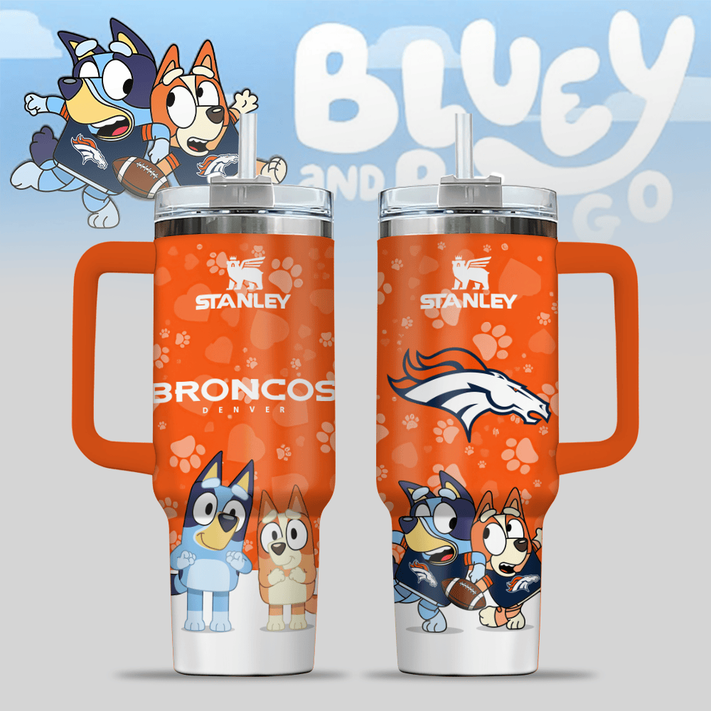 Denver Broncos NFL x Bluey Custom Stanley Cup 40 oz 30 oz Tumbler With HandleTVC2301123