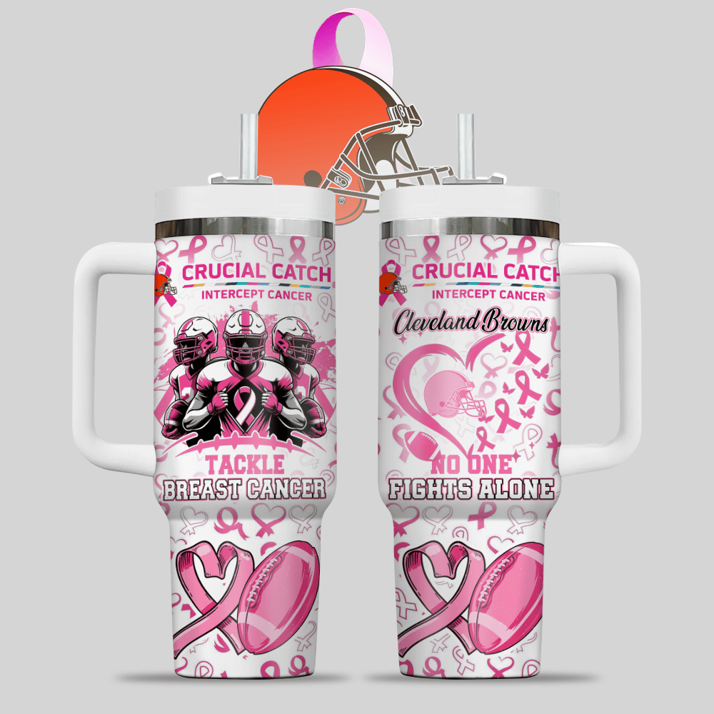 Denver Broncos NFL x Breast Cancer Awareness Custom Stanley Cup 40 oz 30 oz Tumbler With HandleTVC2301125