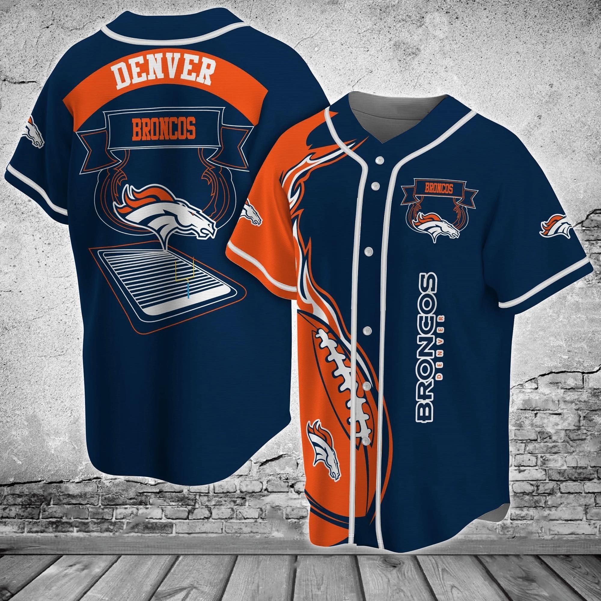 Denver Broncos NLF Baseball Jersey Shirt For Fans