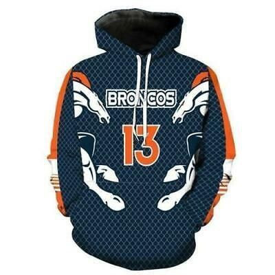 Denver Broncos Number 13 3D All Over Print Hoodie, Zip Hoodie