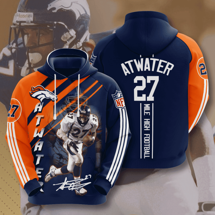 Denver Broncos Steve Atwater 3D All Over Print Hoodie, Zip Hoodie