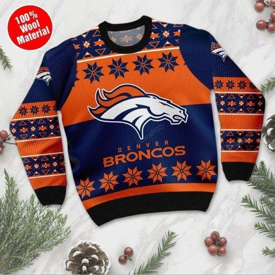 Denver Broncos Ugly Christmas Sweater Adult 3D Funny Matching for family