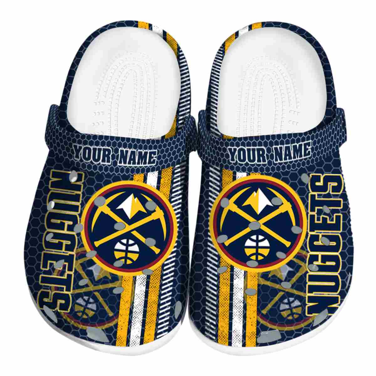 Denver Nuggets NBA Sport Crocs Crocband Clogs Shoes Comfortable For Men Women and Kids