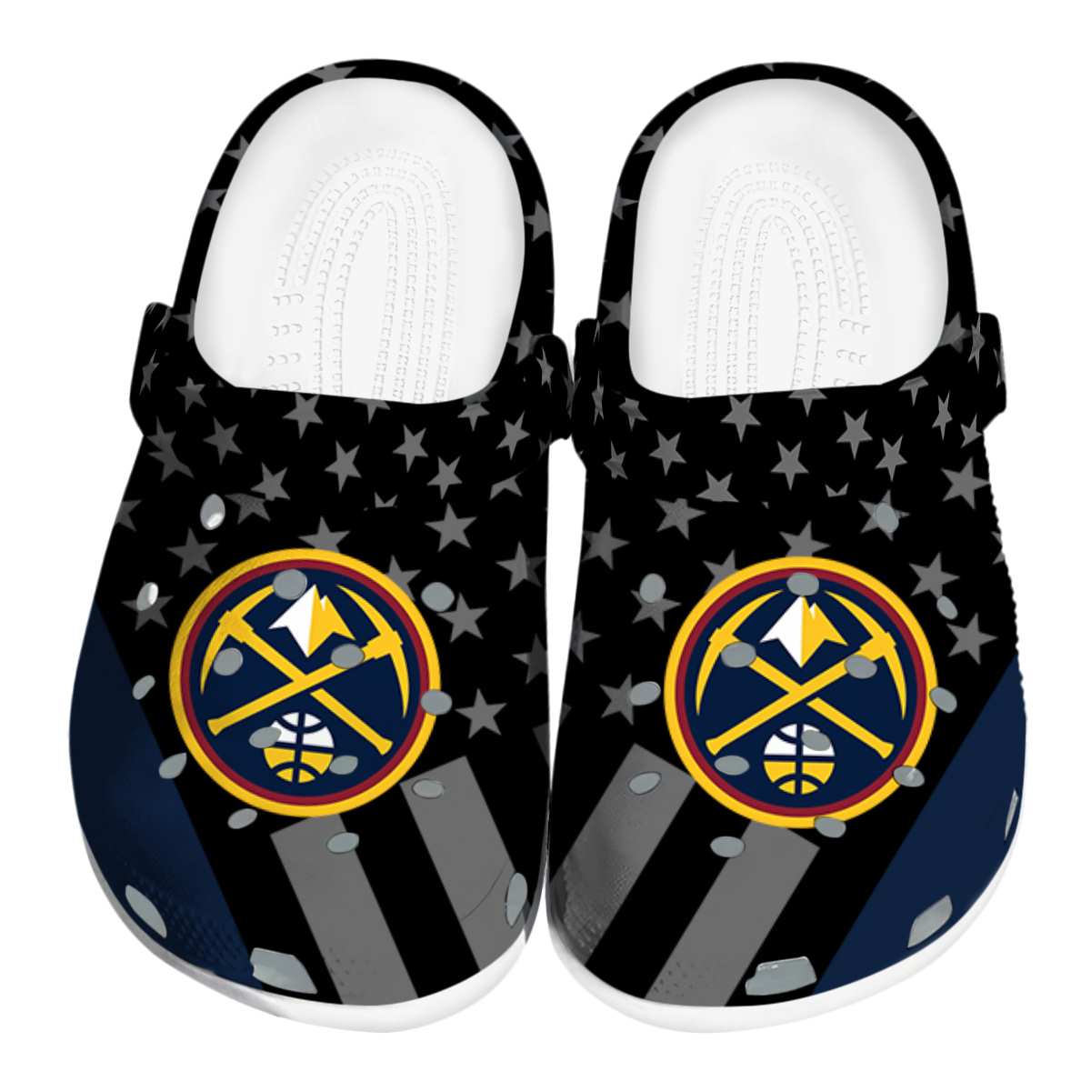 Denver Nuggets NBA Sport Crocs Crocband Clogs Shoes Comfortable For Men Women and Kids