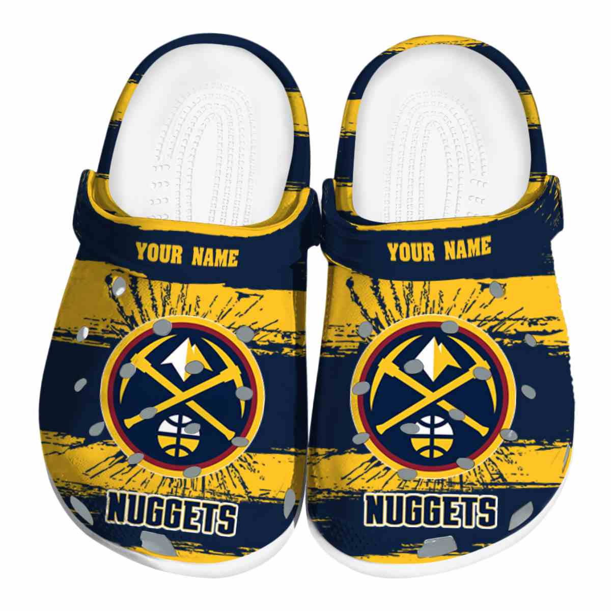Denver Nuggets NBA Sport Crocs Crocband Clogs Shoes Comfortable For Men Women and Kids