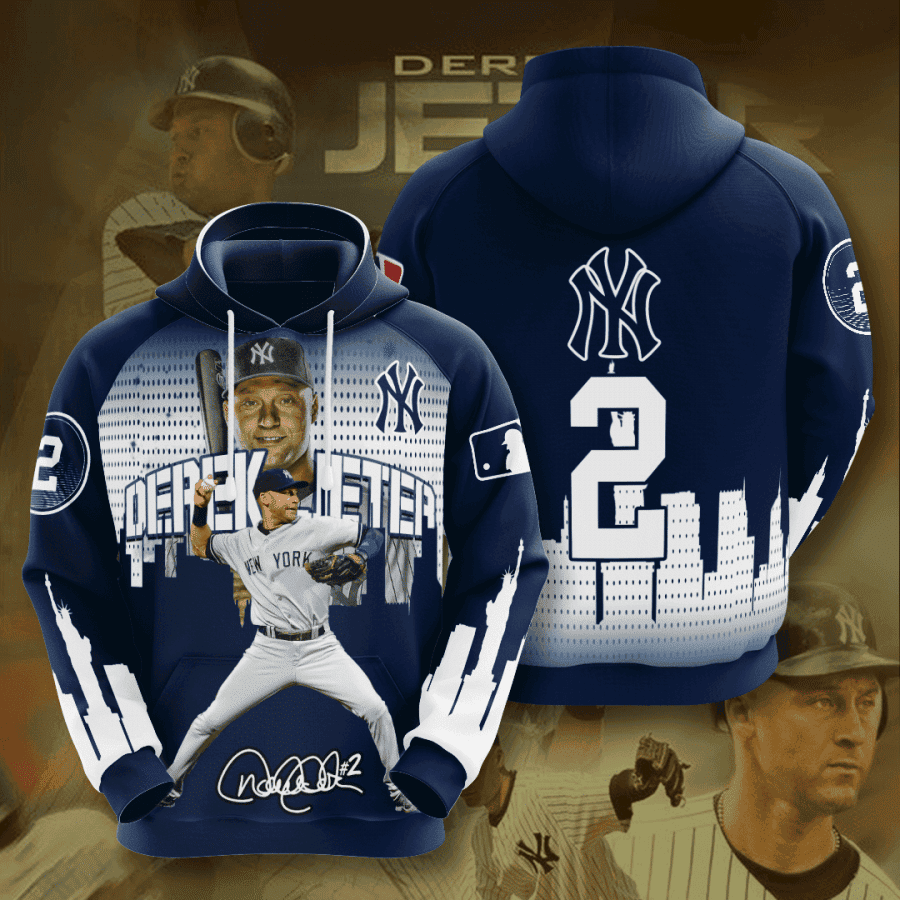 Derek Jeter New York Yankees 3D All Over Print Hoodie, Zip Hoodie