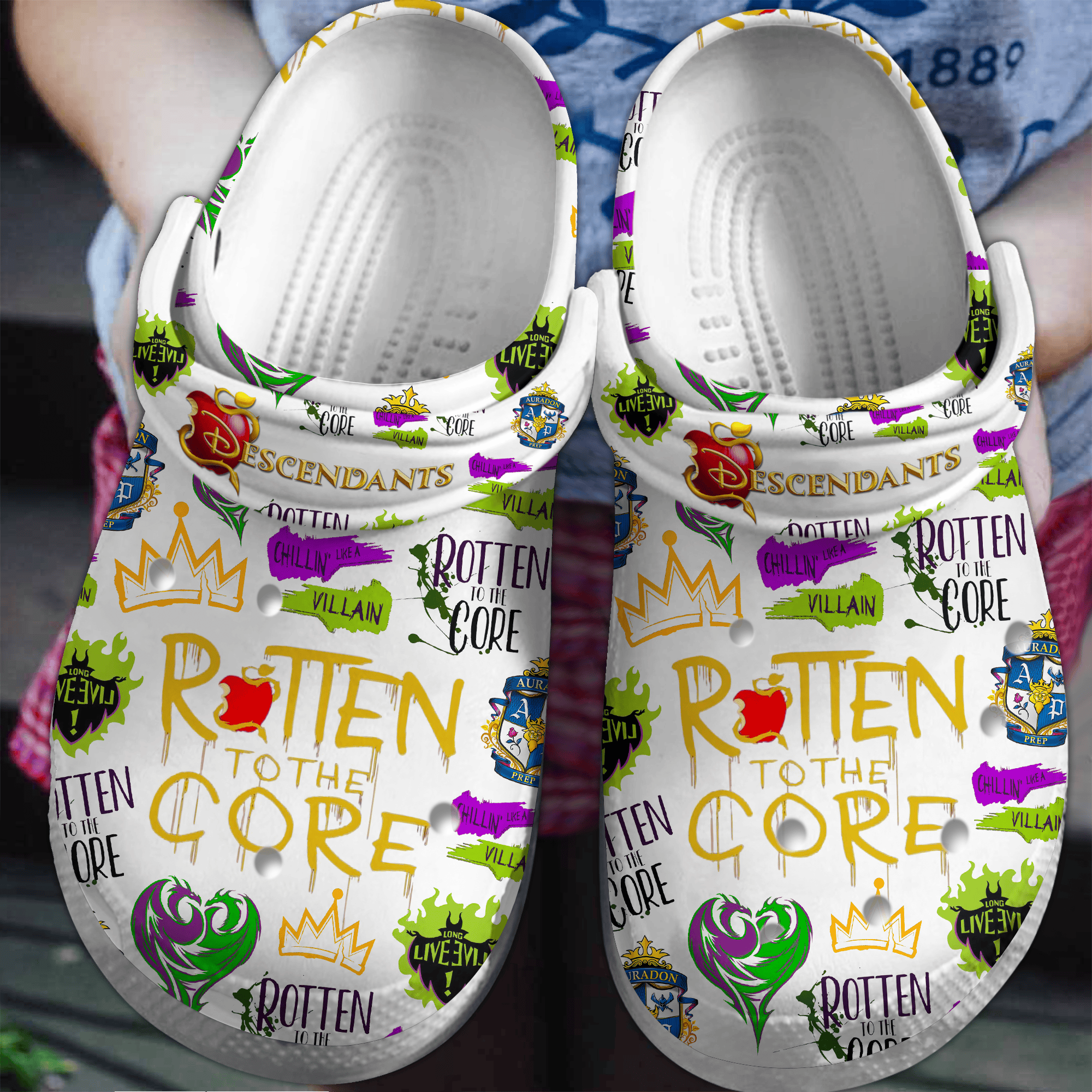 Descendants Movie Crocs Crocband Clogs Shoes Comfortable For Men Women and Kids