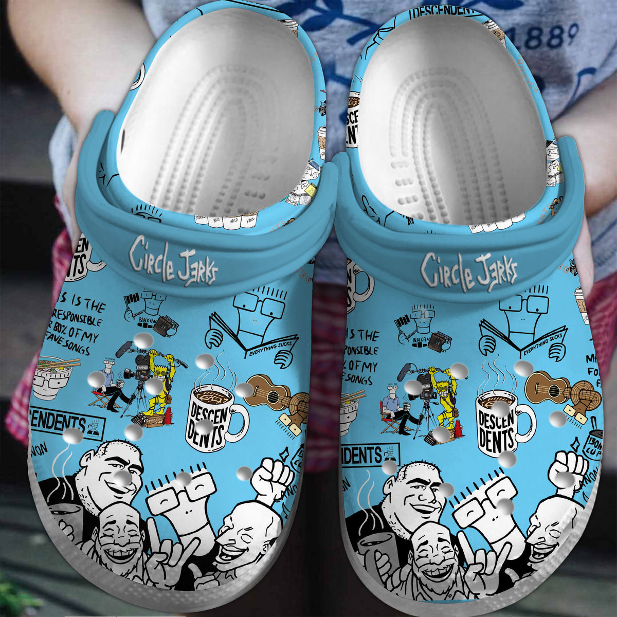Descendents Music Crocs Crocband Clogs Shoes Comfortable For Men Women and Kids