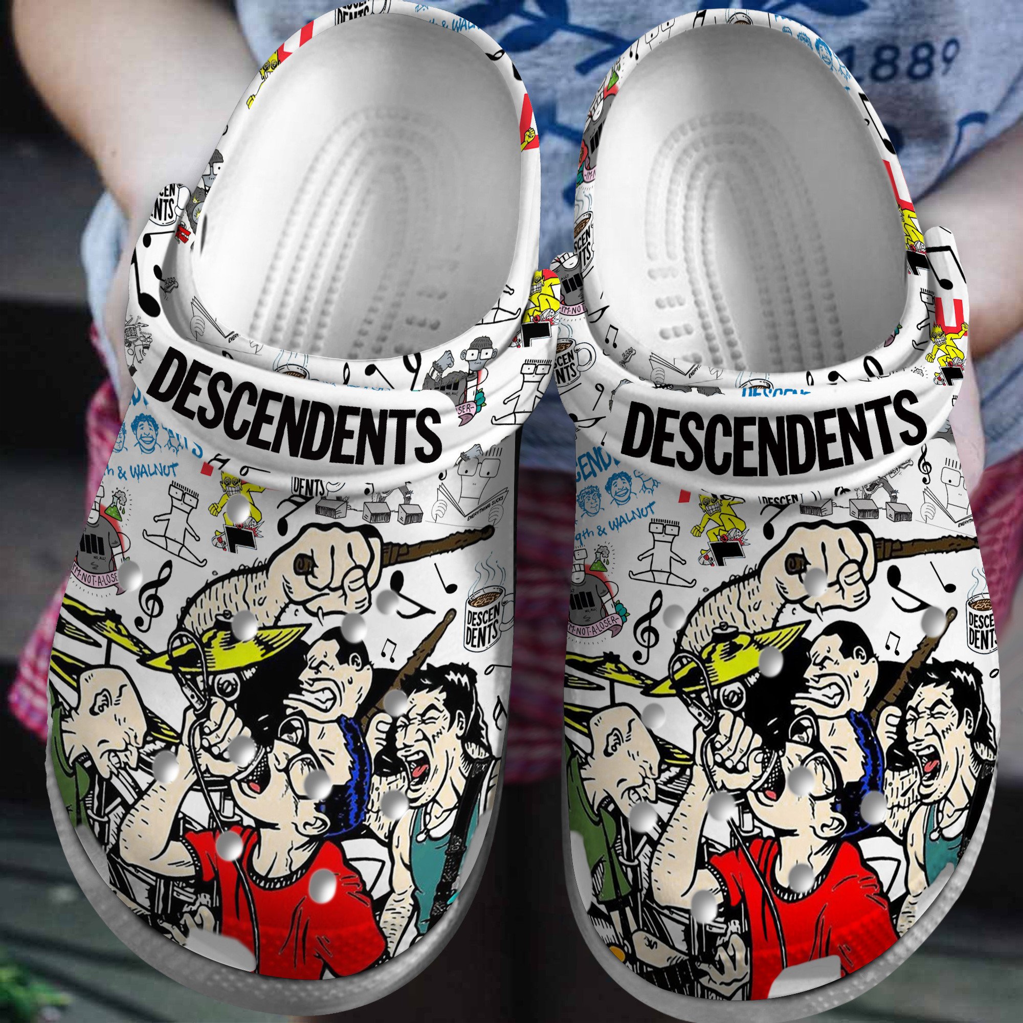 Descendents Music Crocs Crocband Clogs Shoes Comfortable For Men Women and Kids