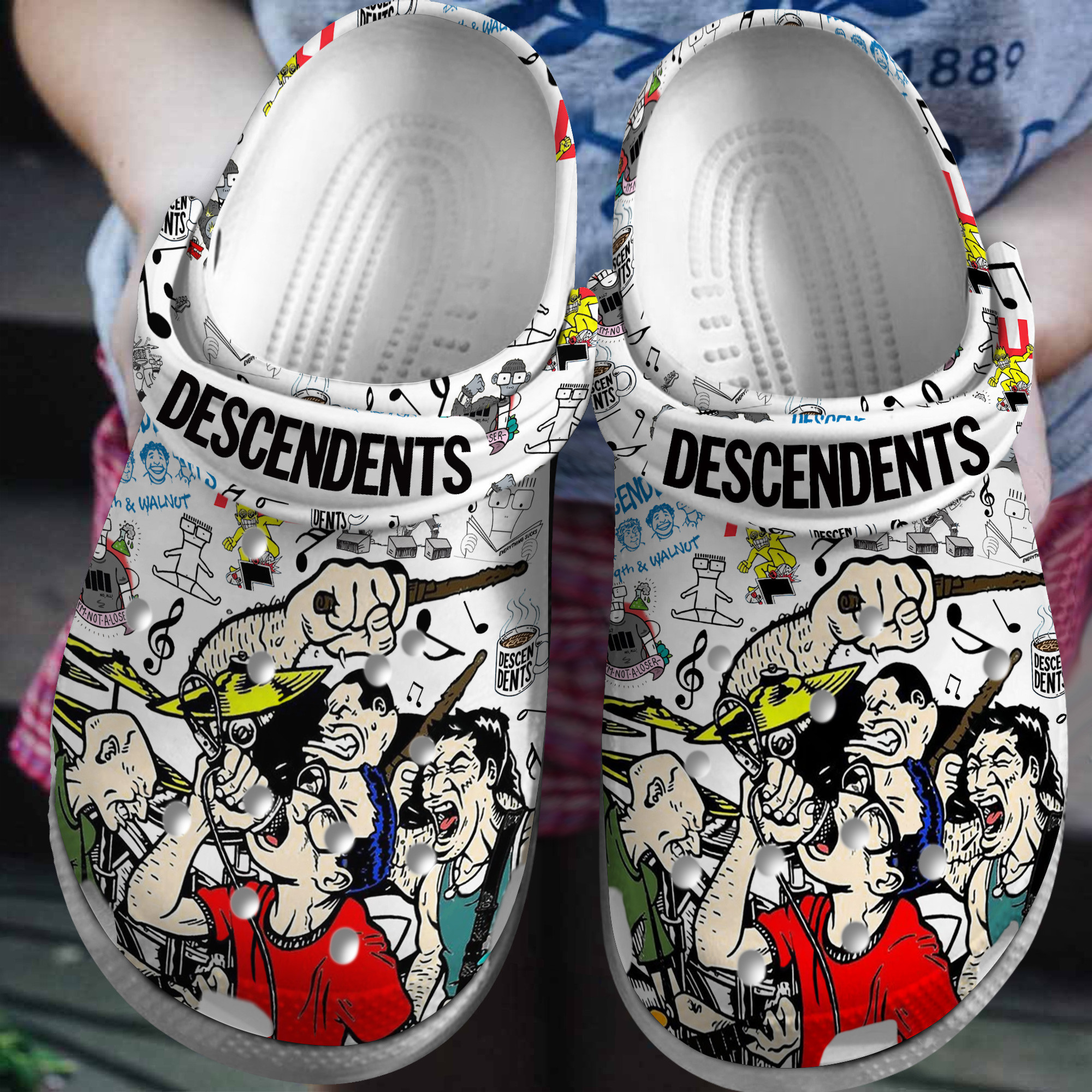 Descendents Music Crocs Crocband Clogs Shoes Comfortable For Men Women and Kids