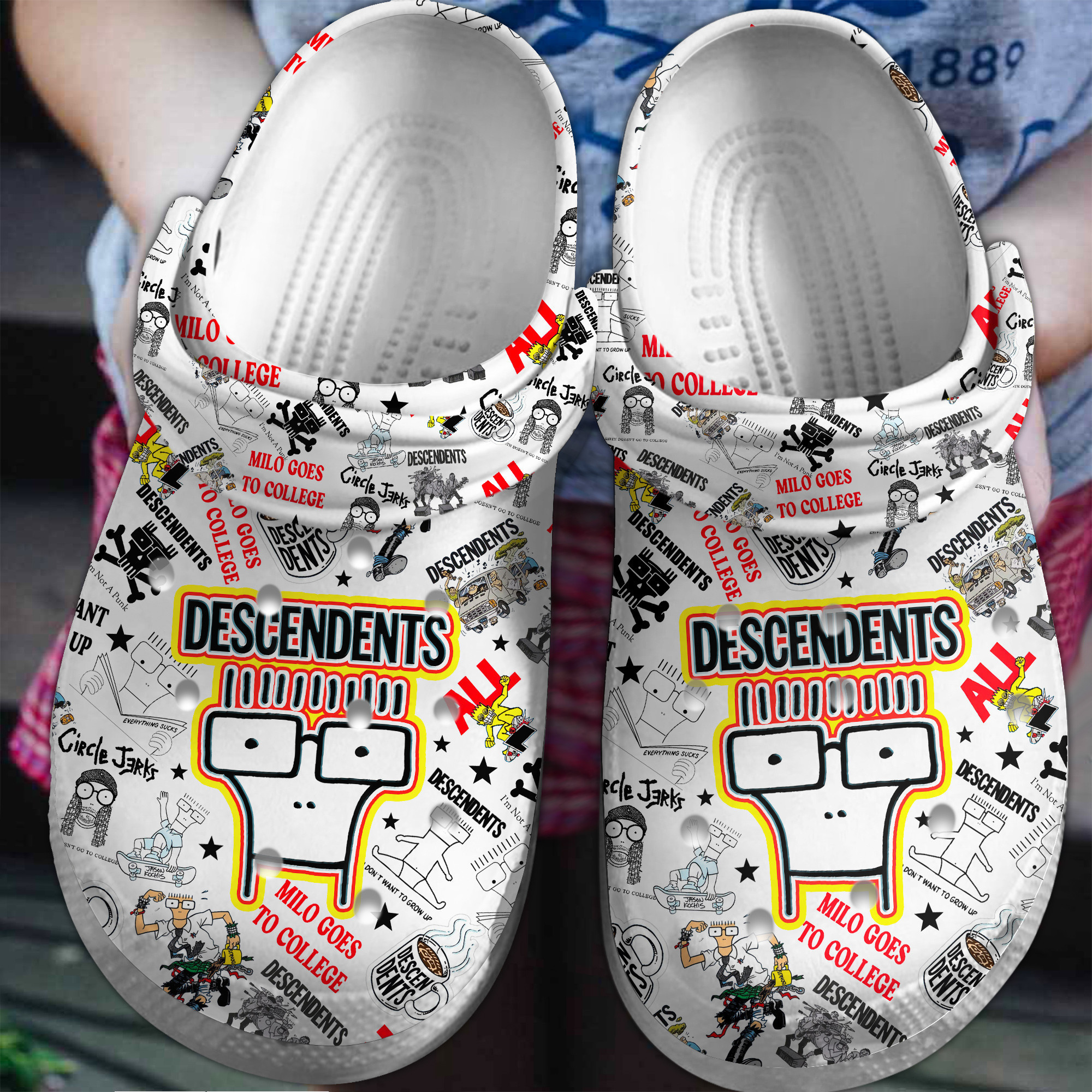 Descendents Music Crocs Crocband Clogs Shoes Comfortable For Men Women and Kids