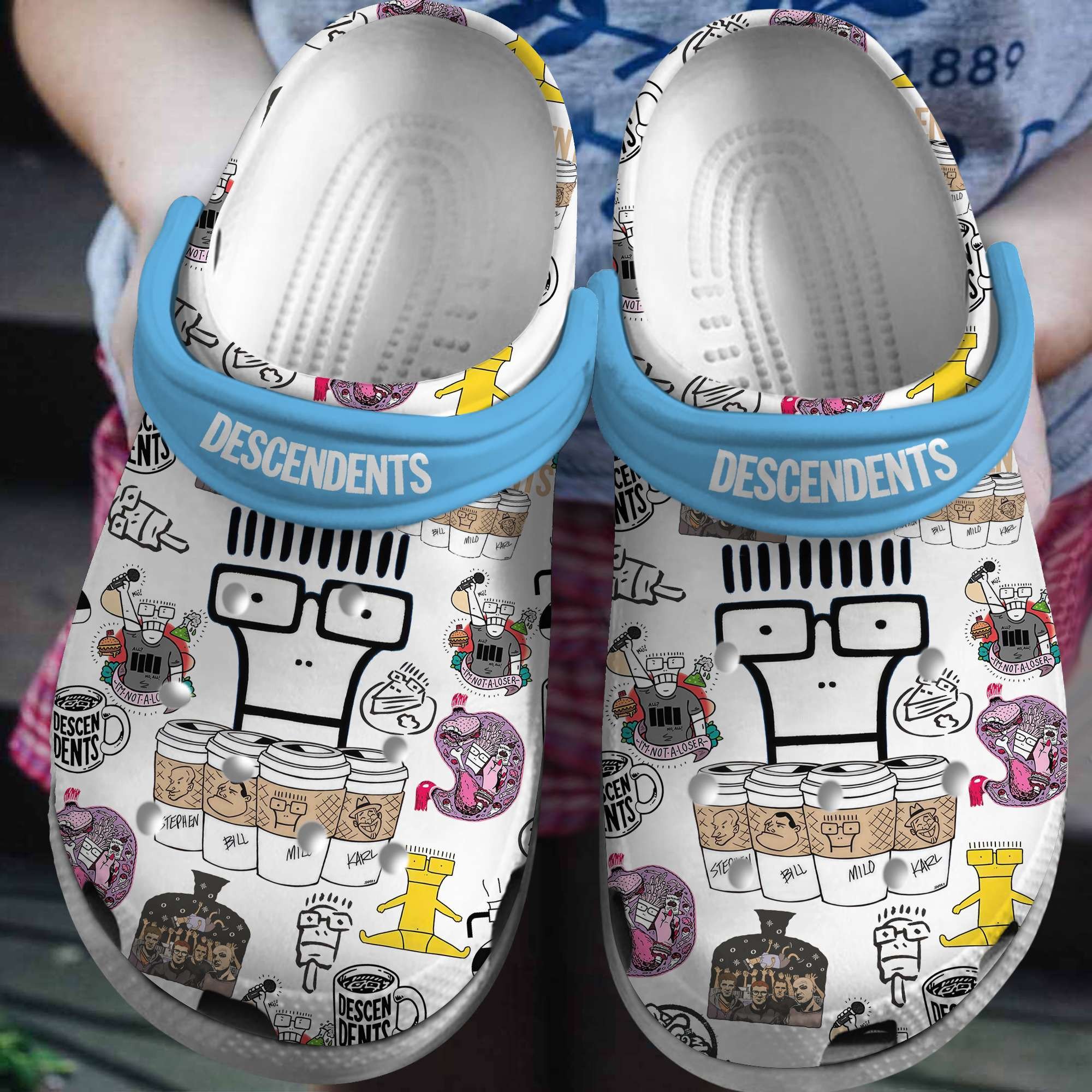 Descendents Music Crocs Crocband Clogs Shoes Comfortable For Men Women and Kids