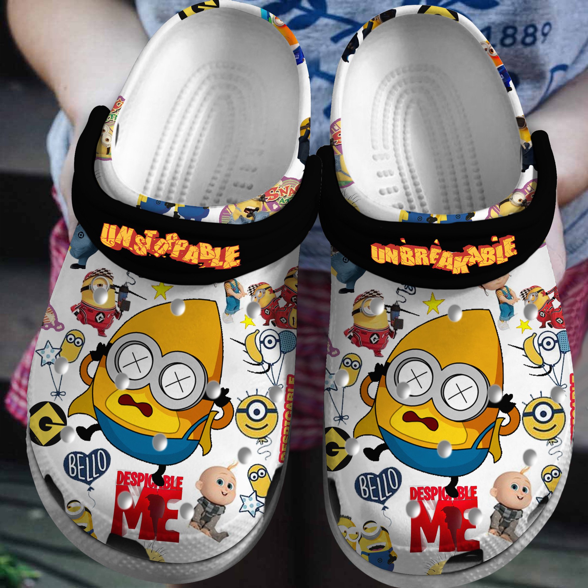 Despicable Me 4 Minions Cartoon Crocs Crocband Clogs Shoes Comfortable For Men Women and Kids