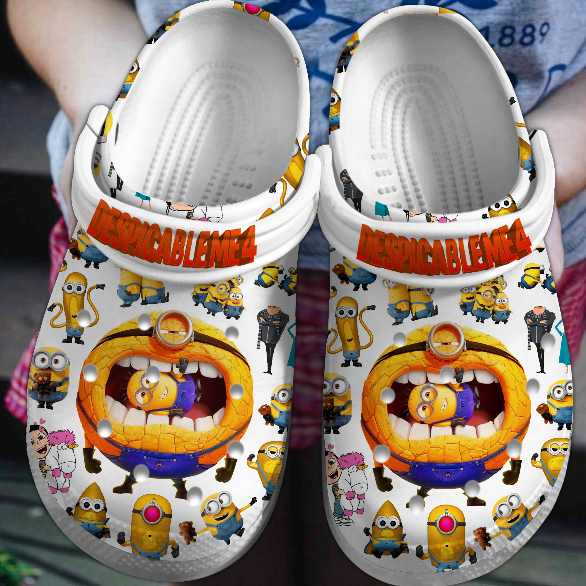 Despicable Me 4 Minions Cartoon Crocs Crocband Clogs Shoes Comfortable For Men Women and Kids
