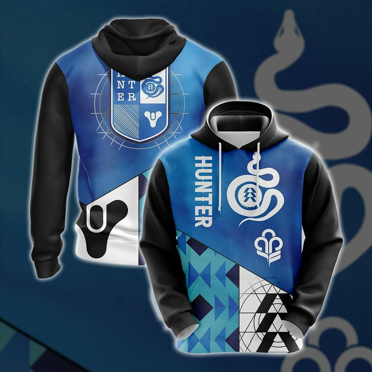 Destiny 2 Hunter Unisex 3D All Over Print Hoodie, Zip Hoodie