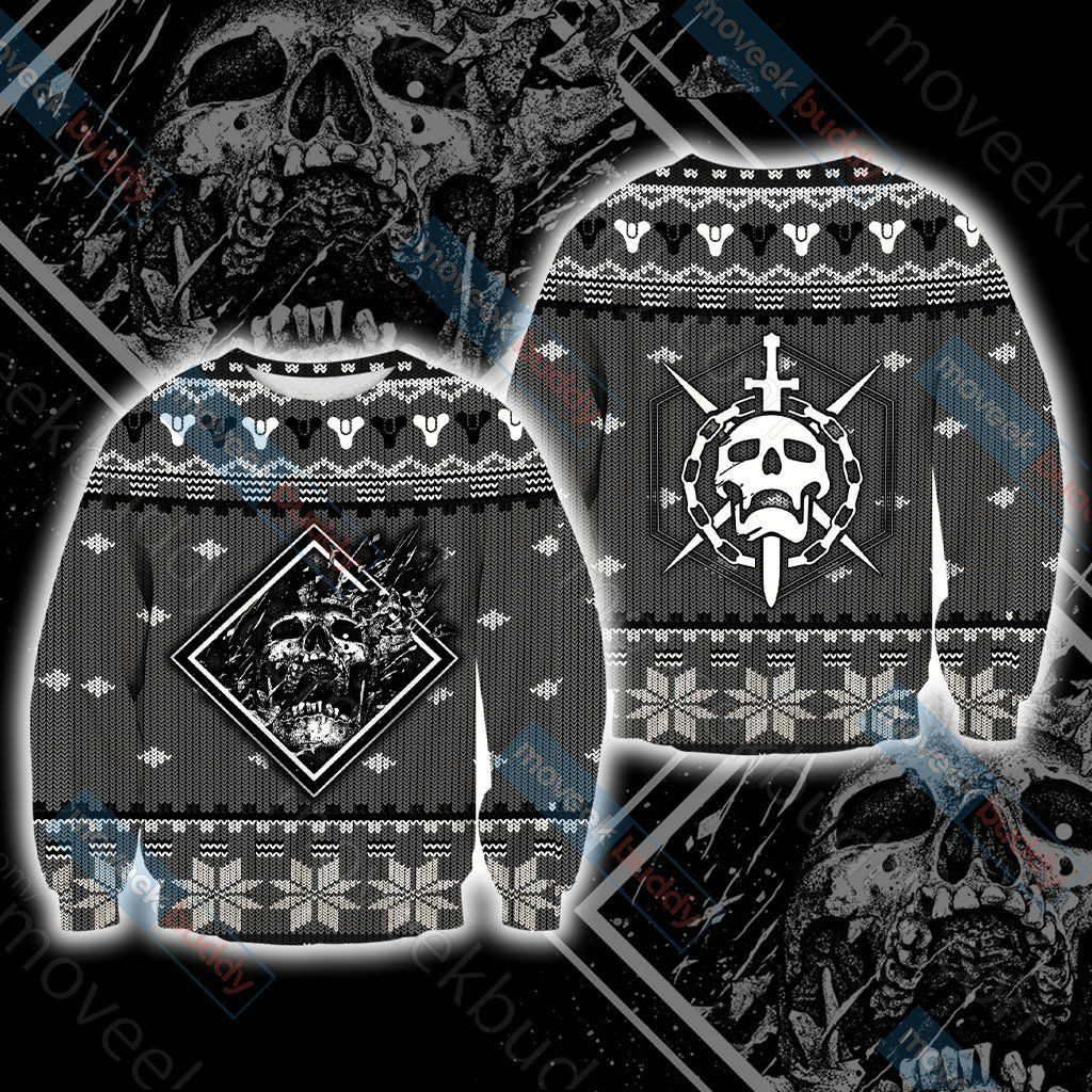 Destiny 2 Winter Style For Unisex Ugly Christmas Sweater Adult 3D Funny Matching for family