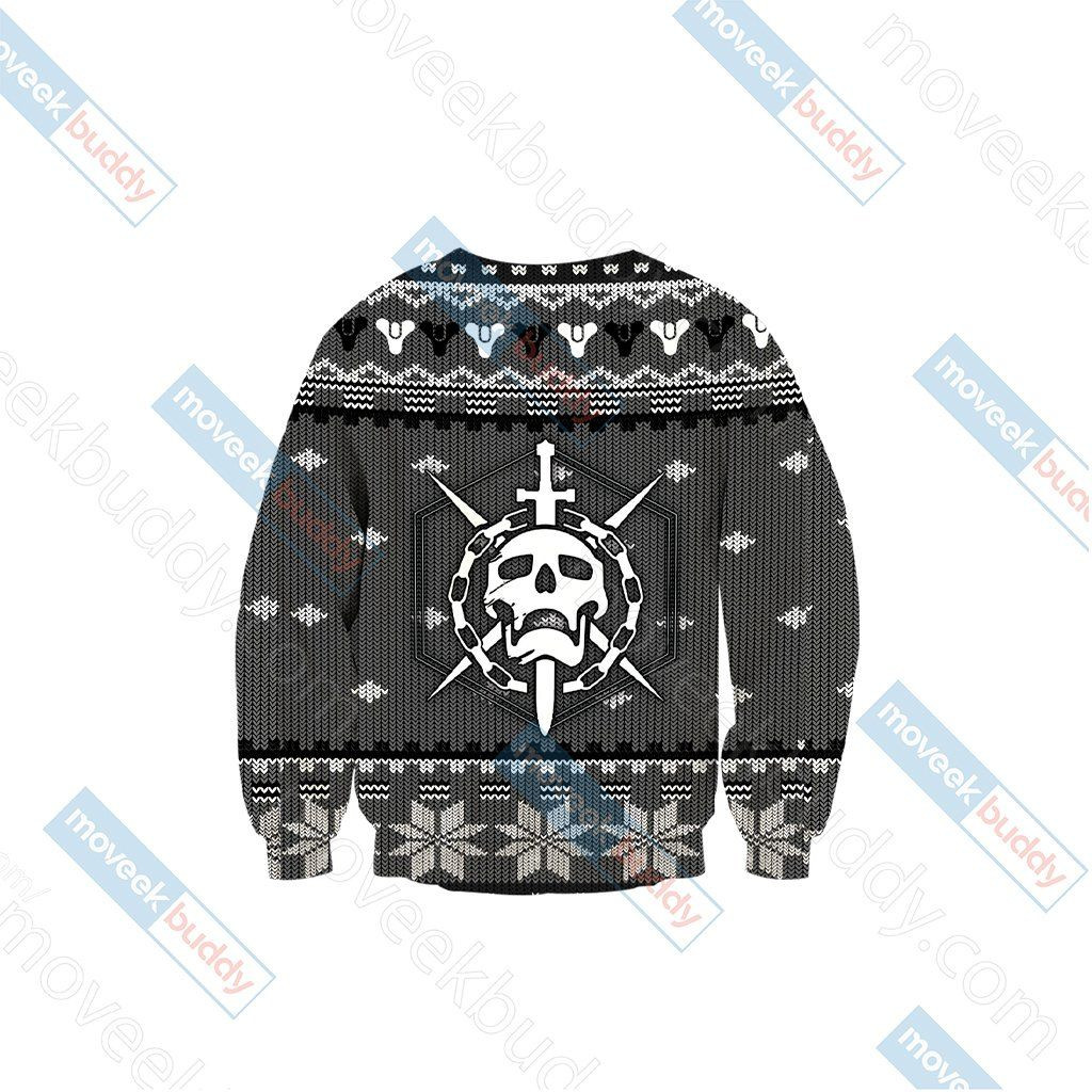Destiny 2 Winter Style For Unisex Ugly Christmas Sweater Adult 3D Funny Matching for family - Image 3