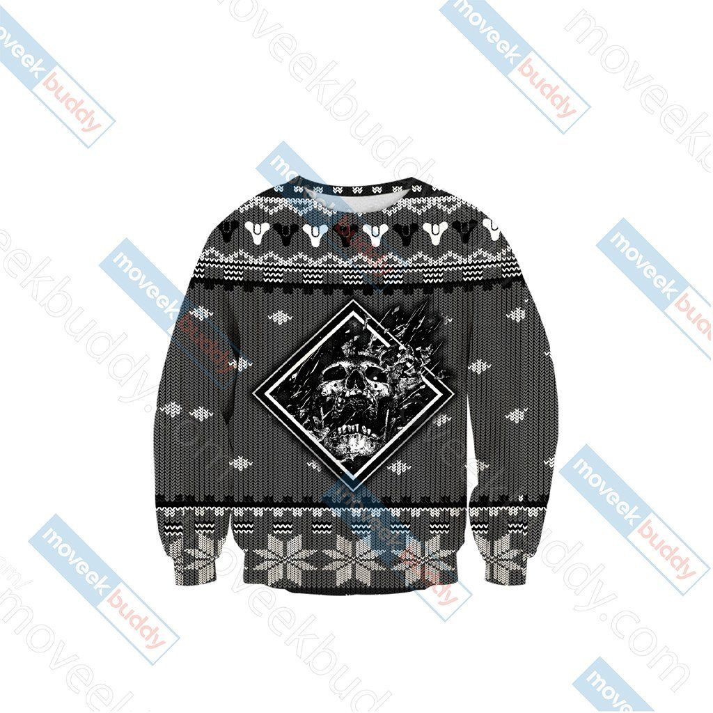 Destiny 2 Winter Style For Unisex Ugly Christmas Sweater Adult 3D Funny Matching for family - Image 2