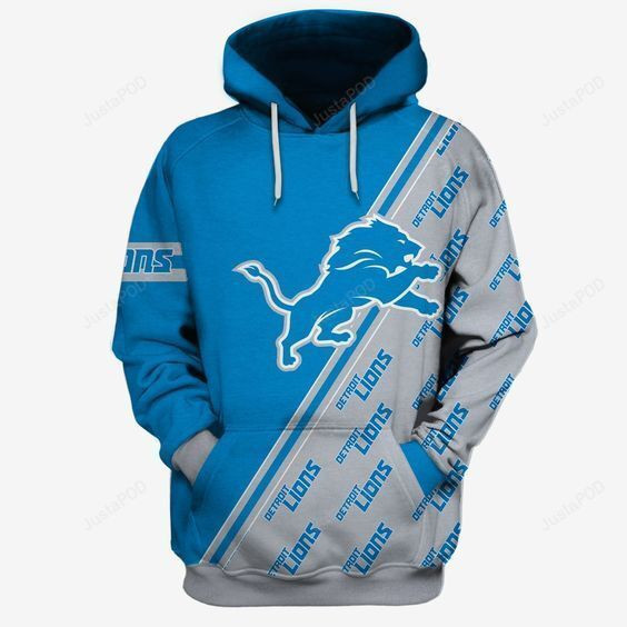 Detroit Lions Ncaa Football Many Logo 3D All Over Print Hoodie, Zip Hoodie