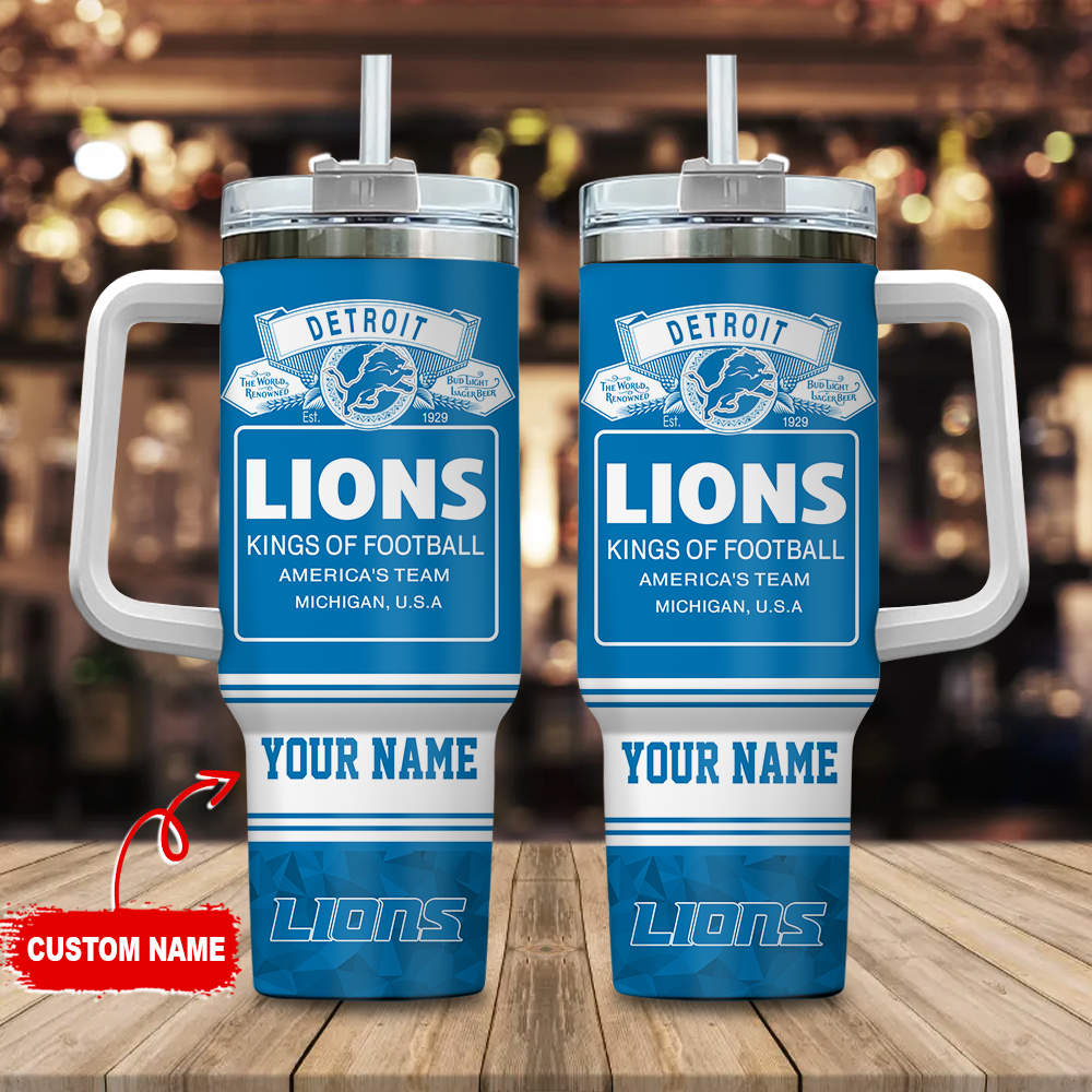 Detroit Lions NFL Bud Light Custom Stanley Cup 40 oz 30 oz Tumbler With HandleTVC2301109