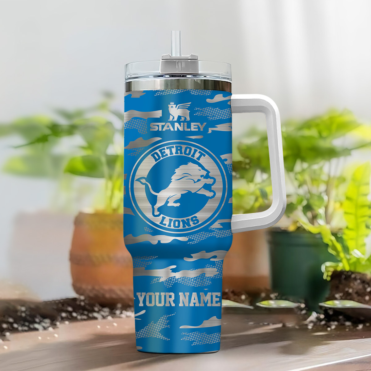 Detroit Lions NFL Camo Pattern Custom Stanley Cup 40 oz 30 oz Tumbler With HandleTVC230198 - Image 2
