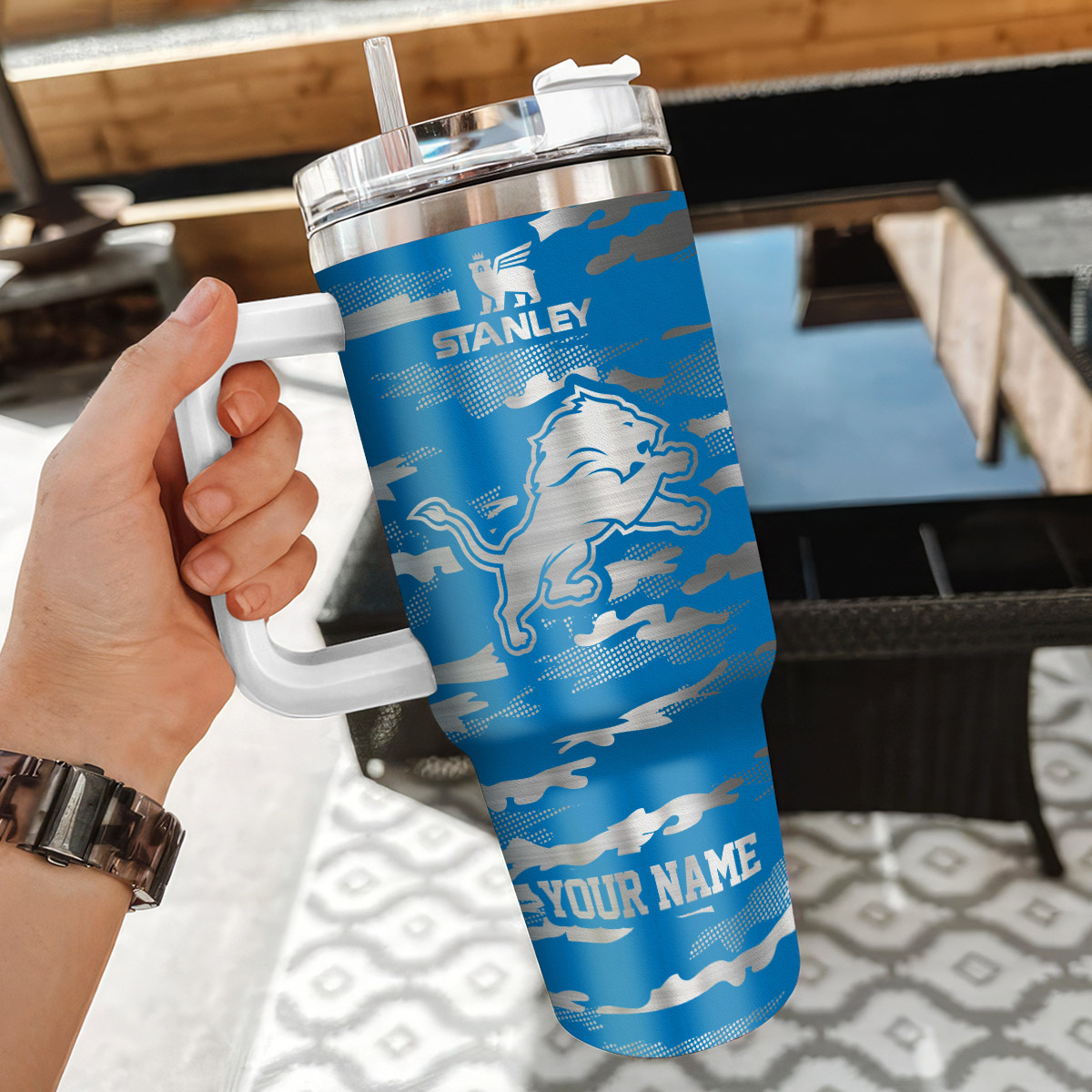 Detroit Lions NFL Camo Pattern Custom Stanley Cup 40 oz 30 oz Tumbler With HandleTVC230198 - Image 3