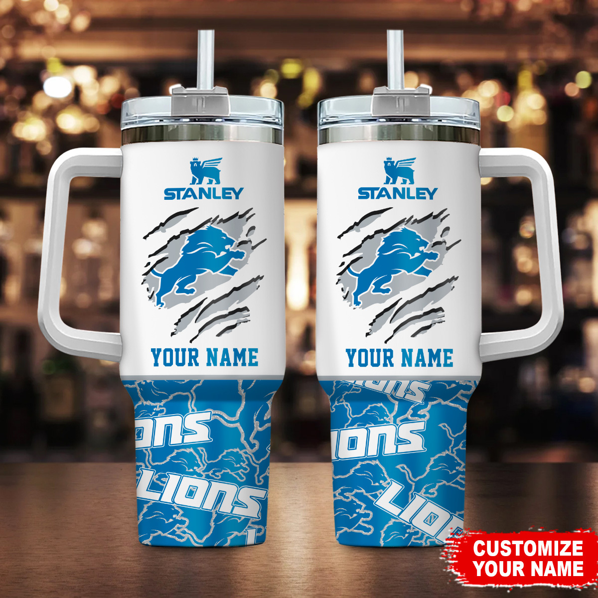 Detroit Lions NFL Custom Stanley Cup 40 oz 30 oz Tumbler With HandleTVC230133