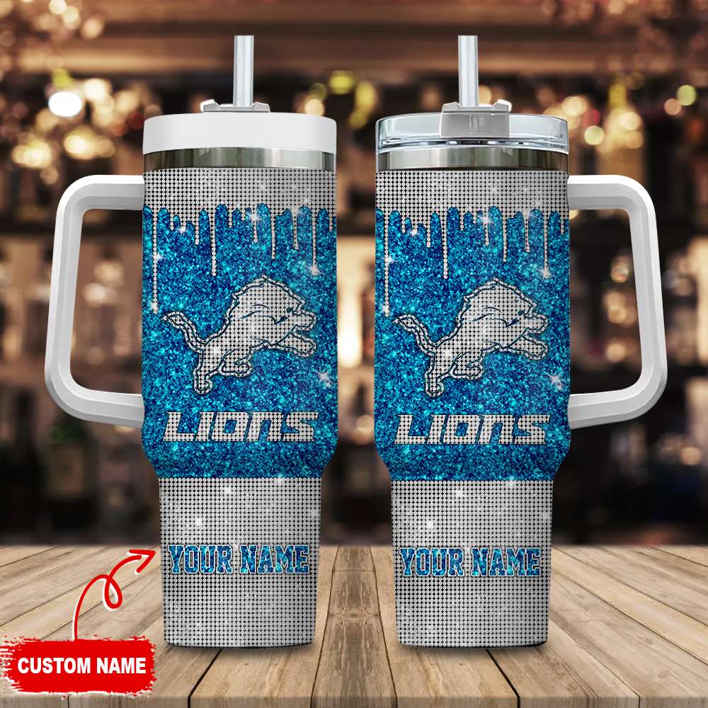 Detroit Lions NFL Glitter Custom Stanley Cup 40 oz 30 oz Tumbler With HandleTVC2301114