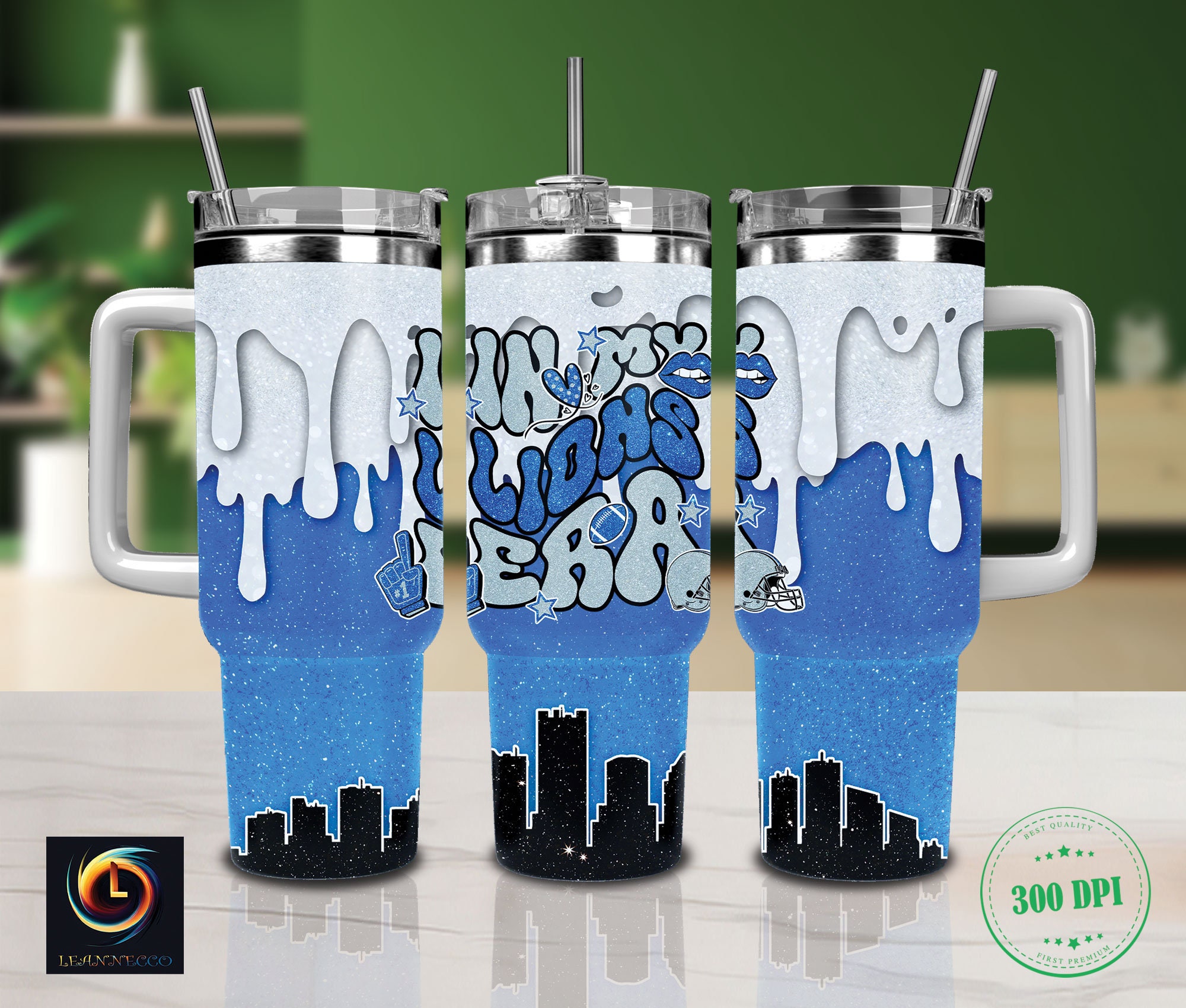 Detroit Lions NFL Glitter Custom Stanley Cup 40 oz 30 oz Tumbler With HandleTVC2301988