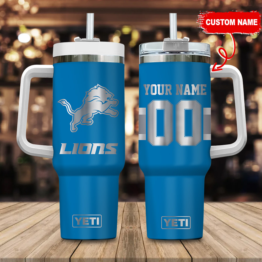 Detroit Lions NFL Laser Engraved Effect Custom Stanley Cup 40 oz 30 oz Tumbler With HandleTVC2301121