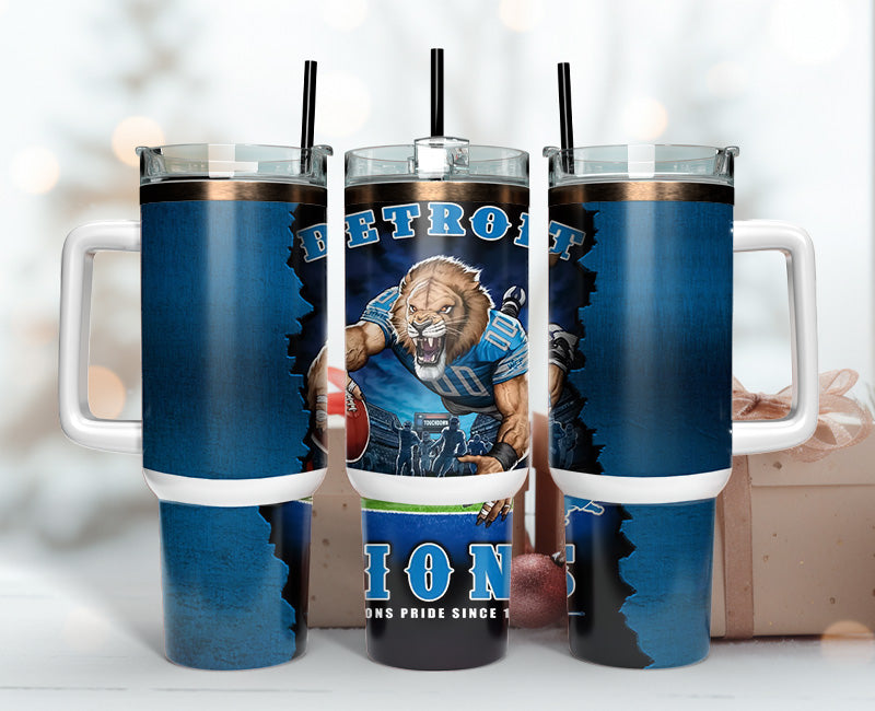 Detroit Lions NFL Mascot Custom Stanley Cup 40 oz 30 oz Tumbler With HandleTVC2301144