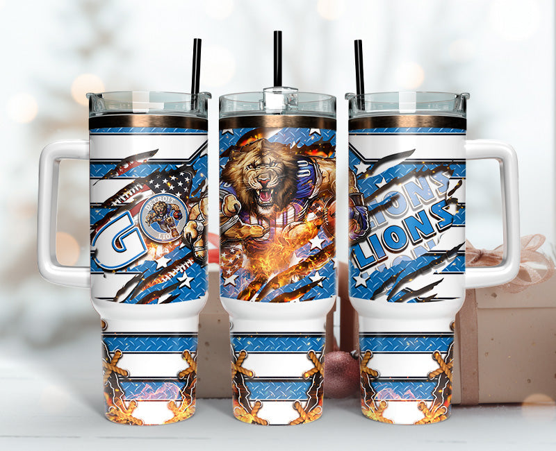 Detroit Lions NFL Mascot Custom Stanley Cup 40 oz 30 oz Tumbler With HandleTVC2301148