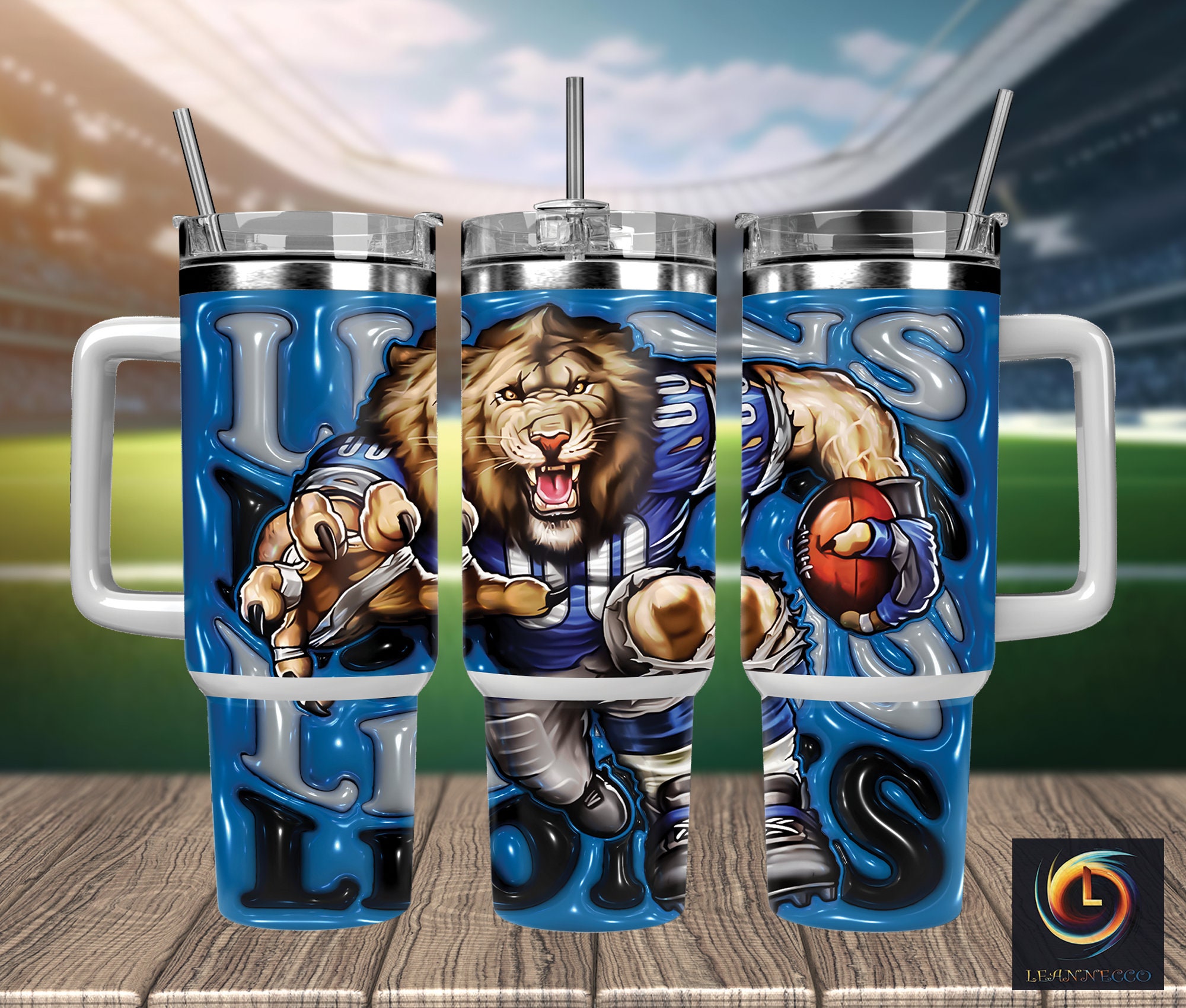Detroit Lions NFL Mascot Custom Stanley Cup 40 oz 30 oz Tumbler With HandleTVC2301988