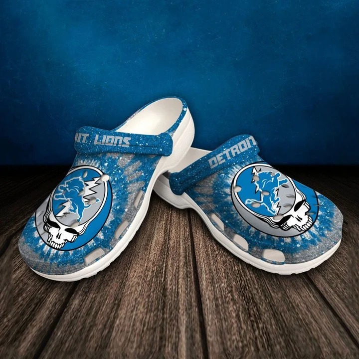 Detroit Lions NFL Sport Crocs Crocband Clogs Shoes Comfortable For Men Women and Kids