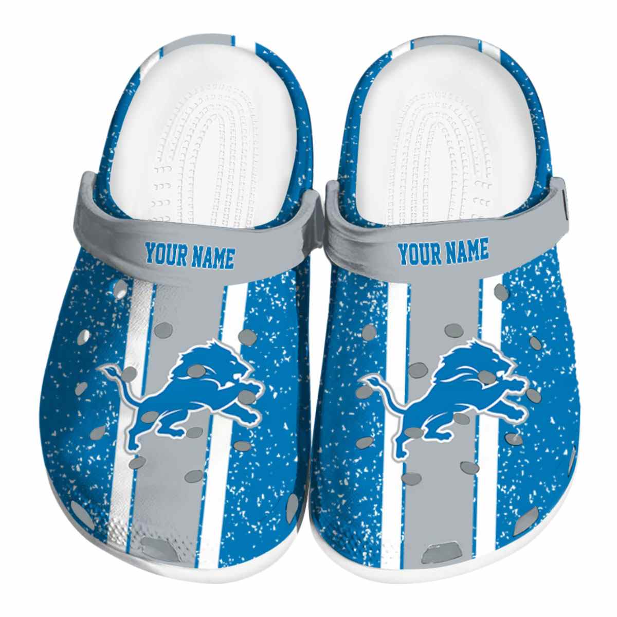 Detroit Lions NFL Sport Crocs Crocband Clogs Shoes Comfortable For Men Women and Kids